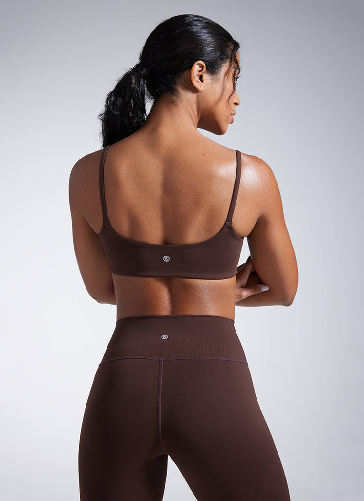 CRZ YOGA Womens Butterbreeze Spaghetti Strap Scoop Neck Sports Bra Lava Smoke Grey