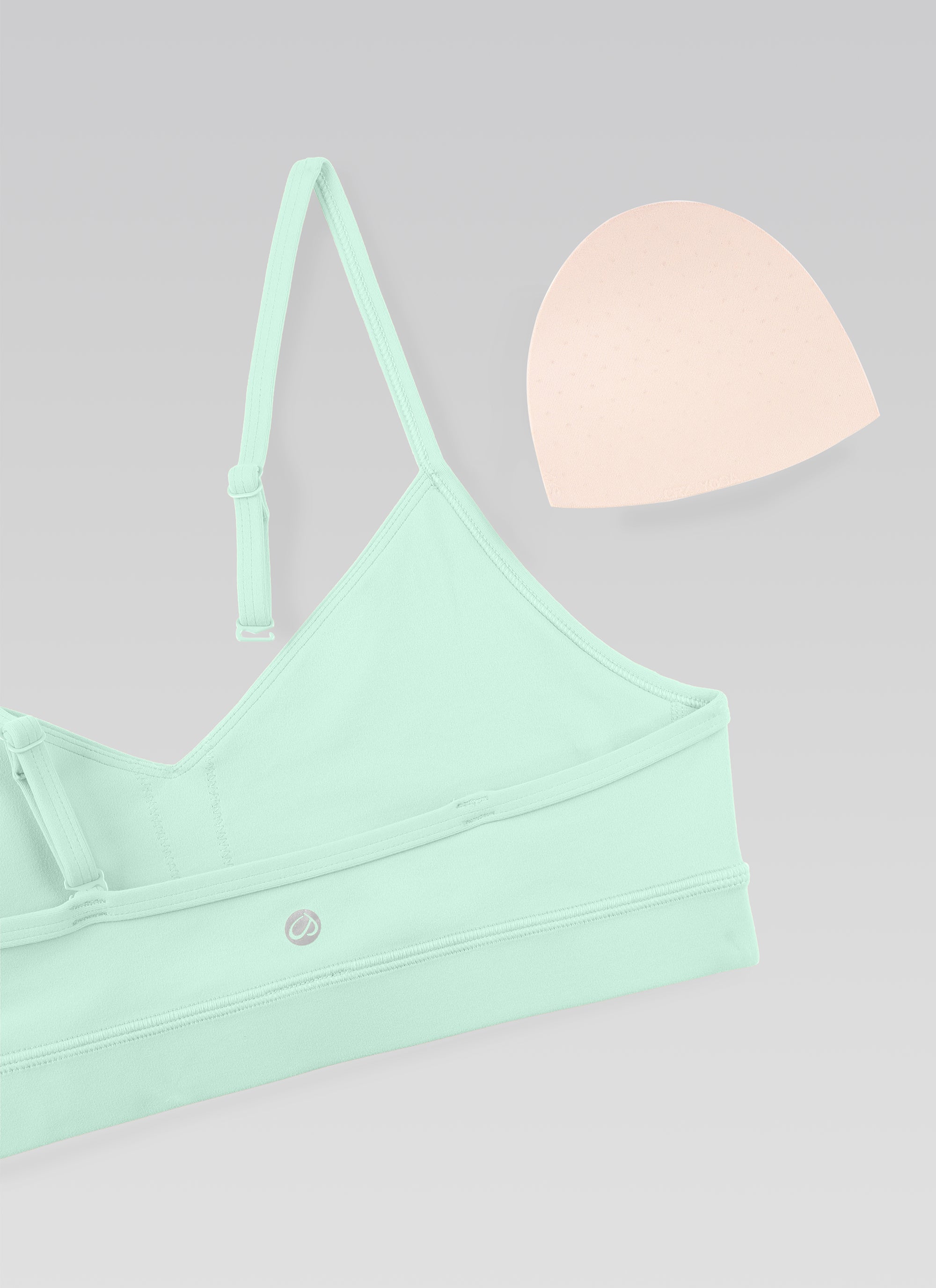 CRZ YOGA Butterluxe Womens V Neck Camisole Yoga Padded Sports Bra Mint Moment