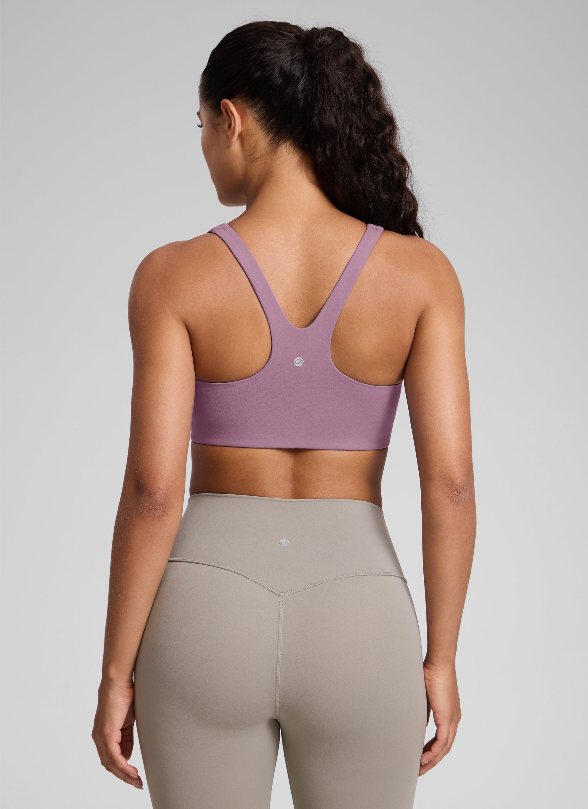 CRZ YOGA Womens Butterlift Double Lined Square Neck Yoga Sports Bra Legend Green