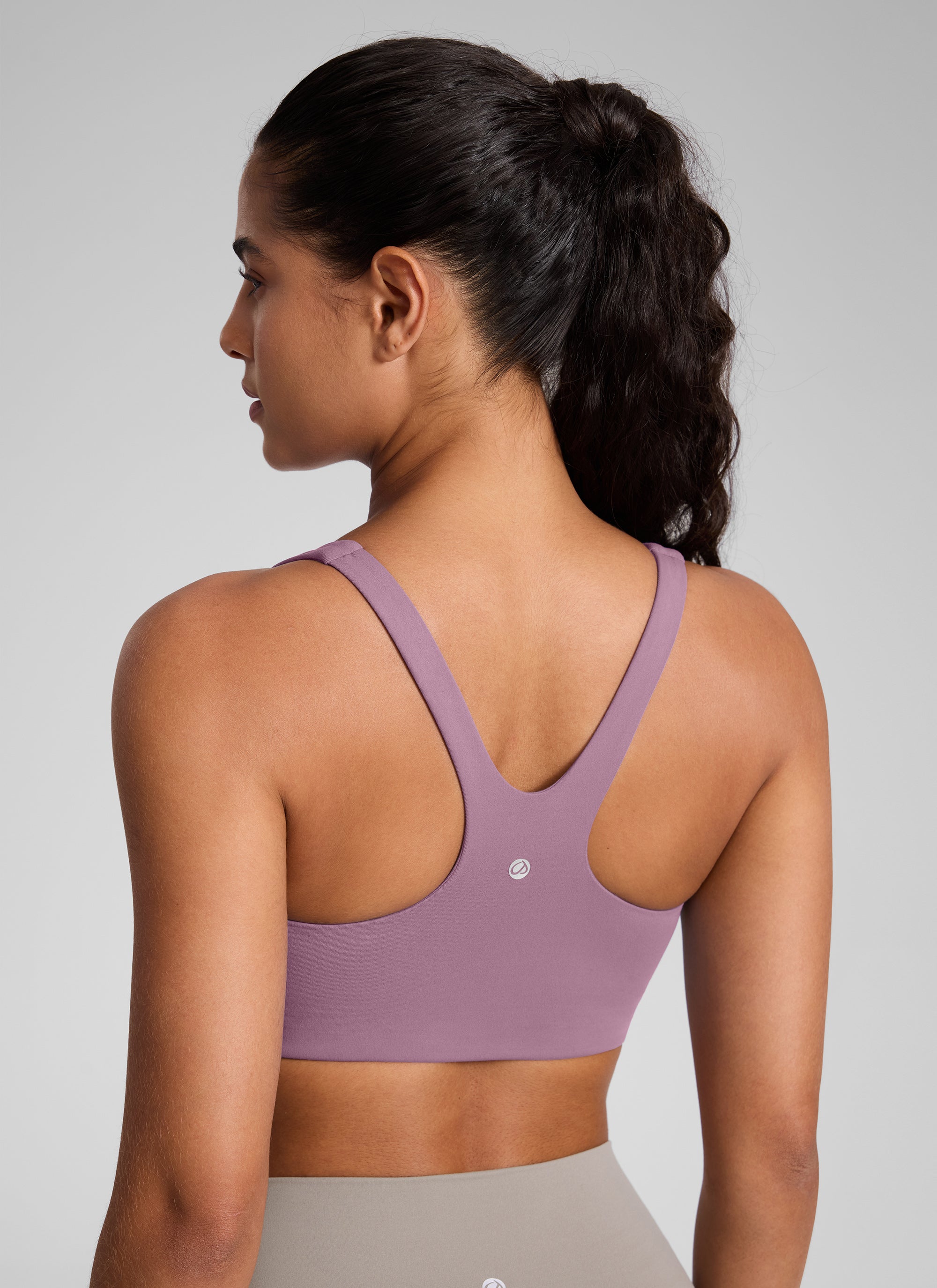 CRZ YOGA Womens Butterlift Double Lined Square Neck Yoga Sports Bra Legend Green