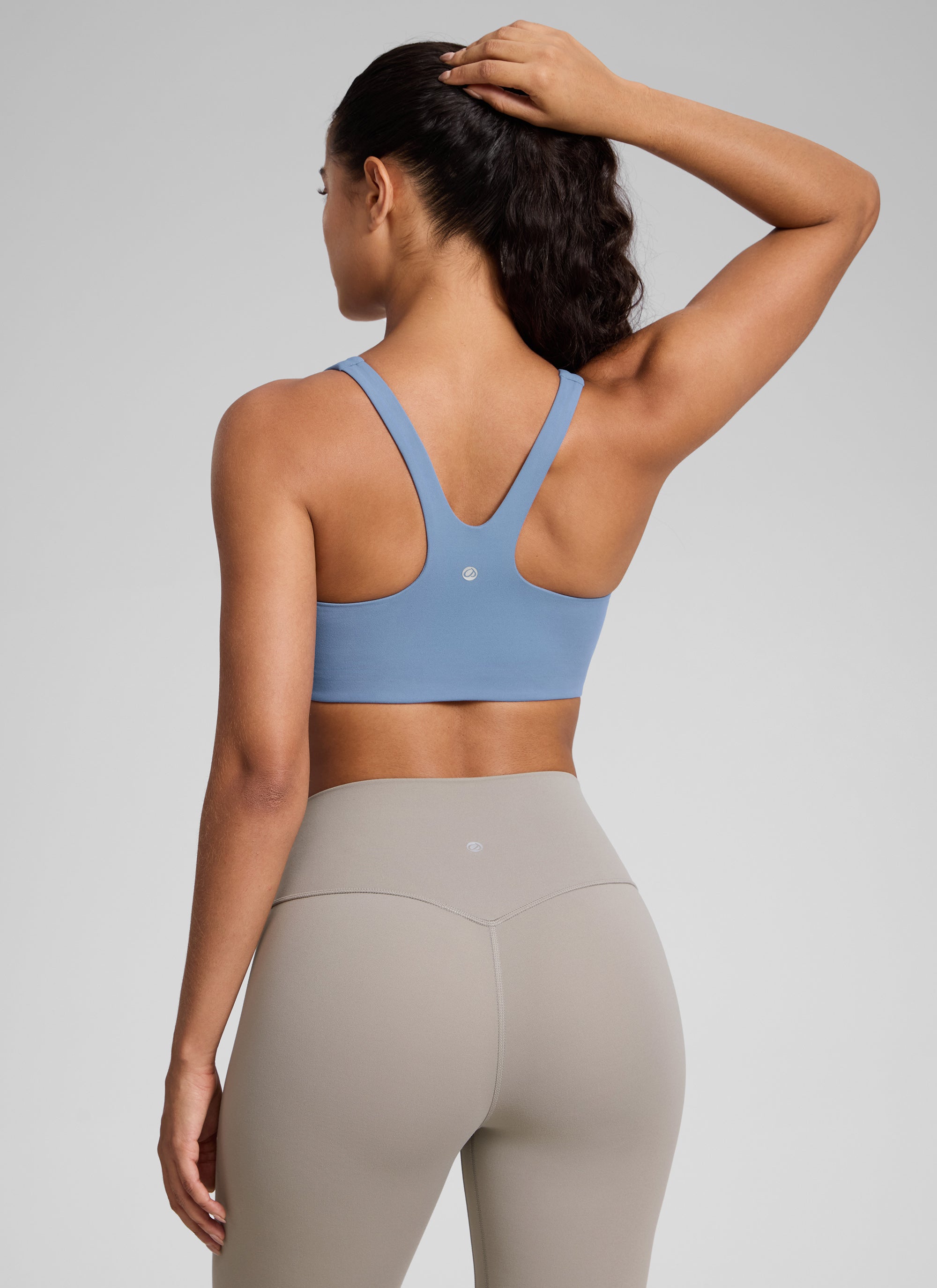 CRZ YOGA Womens Butterlift Double Lined Square Neck Yoga Sports