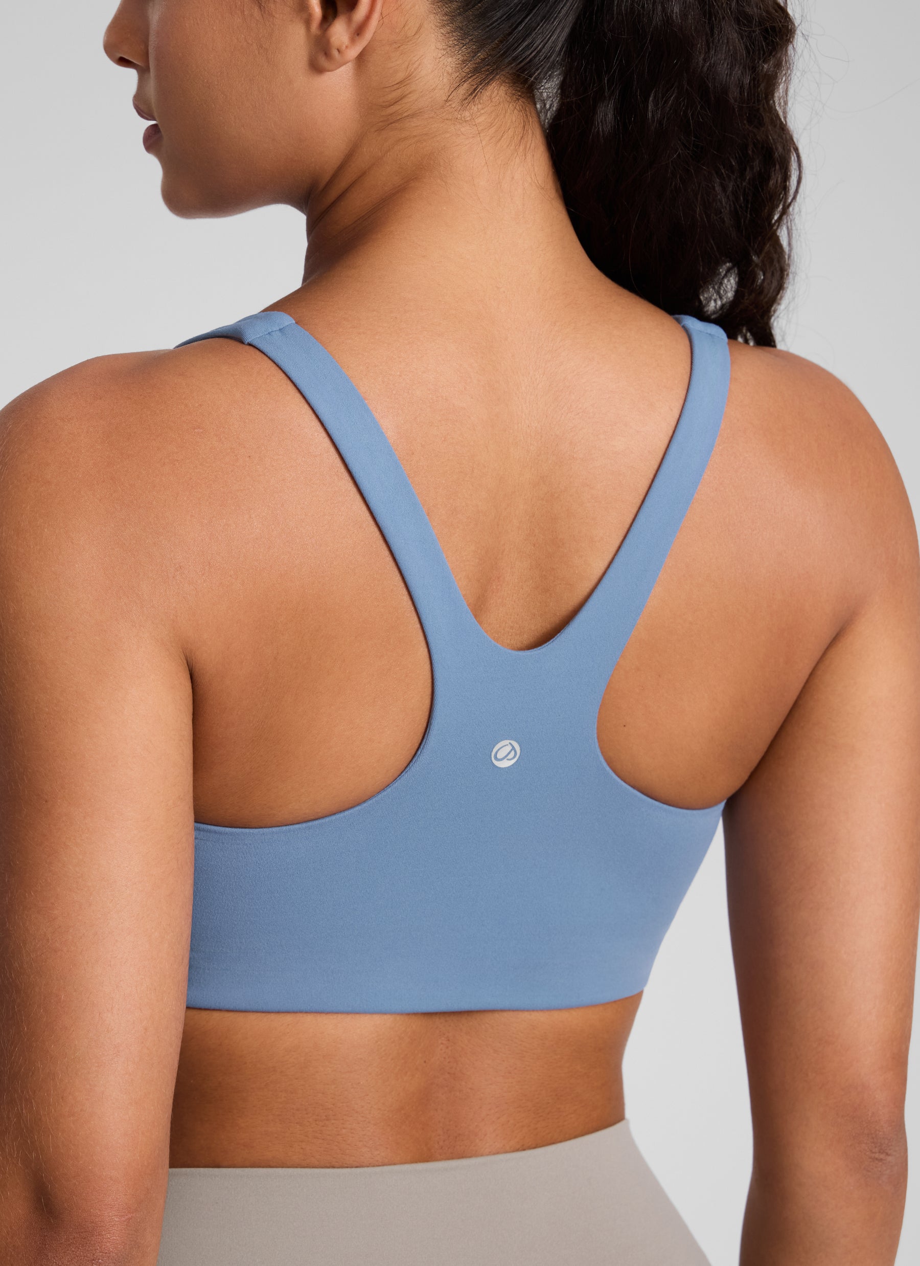 CRZ YOGA Womens Butterlift Double Lined Square Neck Yoga Sports