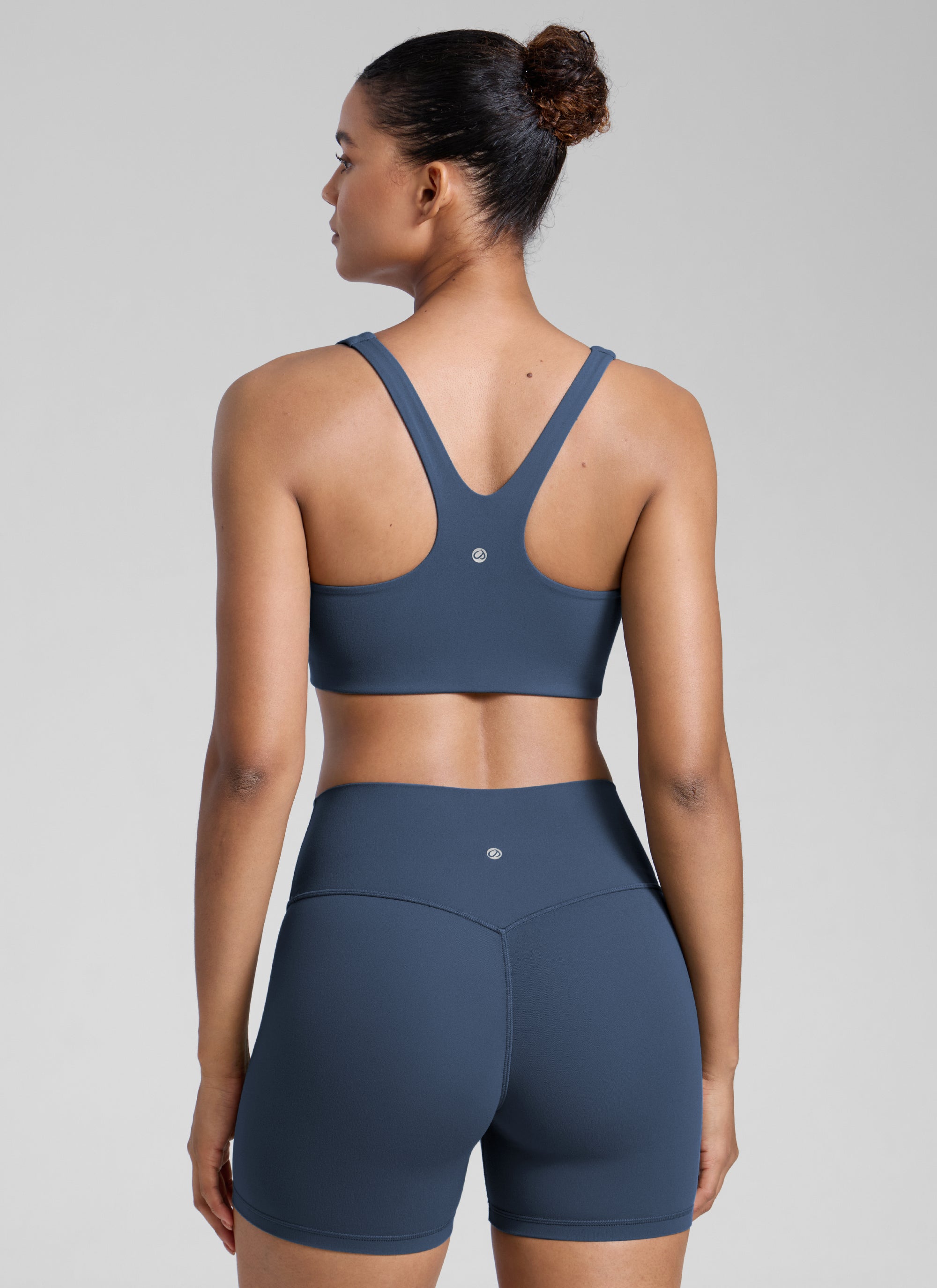 CRZ YOGA Womens Butterlift Double Lined Square Neck Yoga
