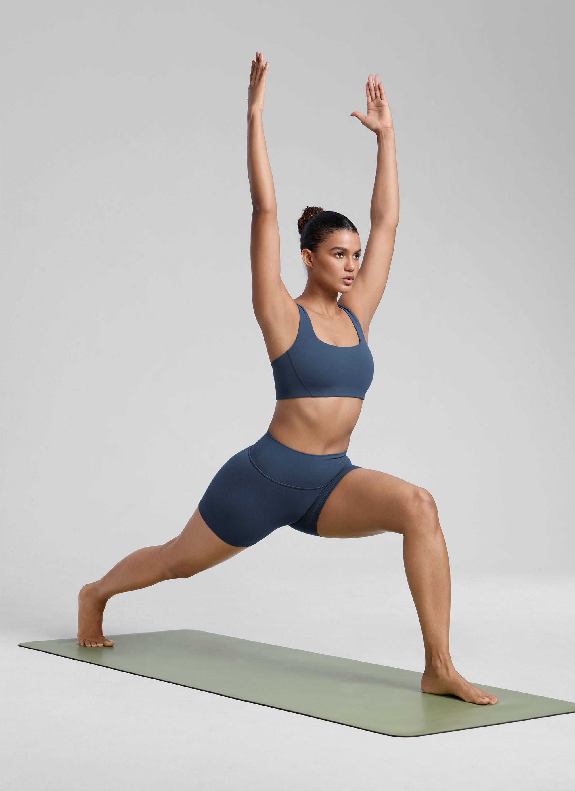 CRZ YOGA Womens Butterlift Double Lined Square Neck Yoga Sports