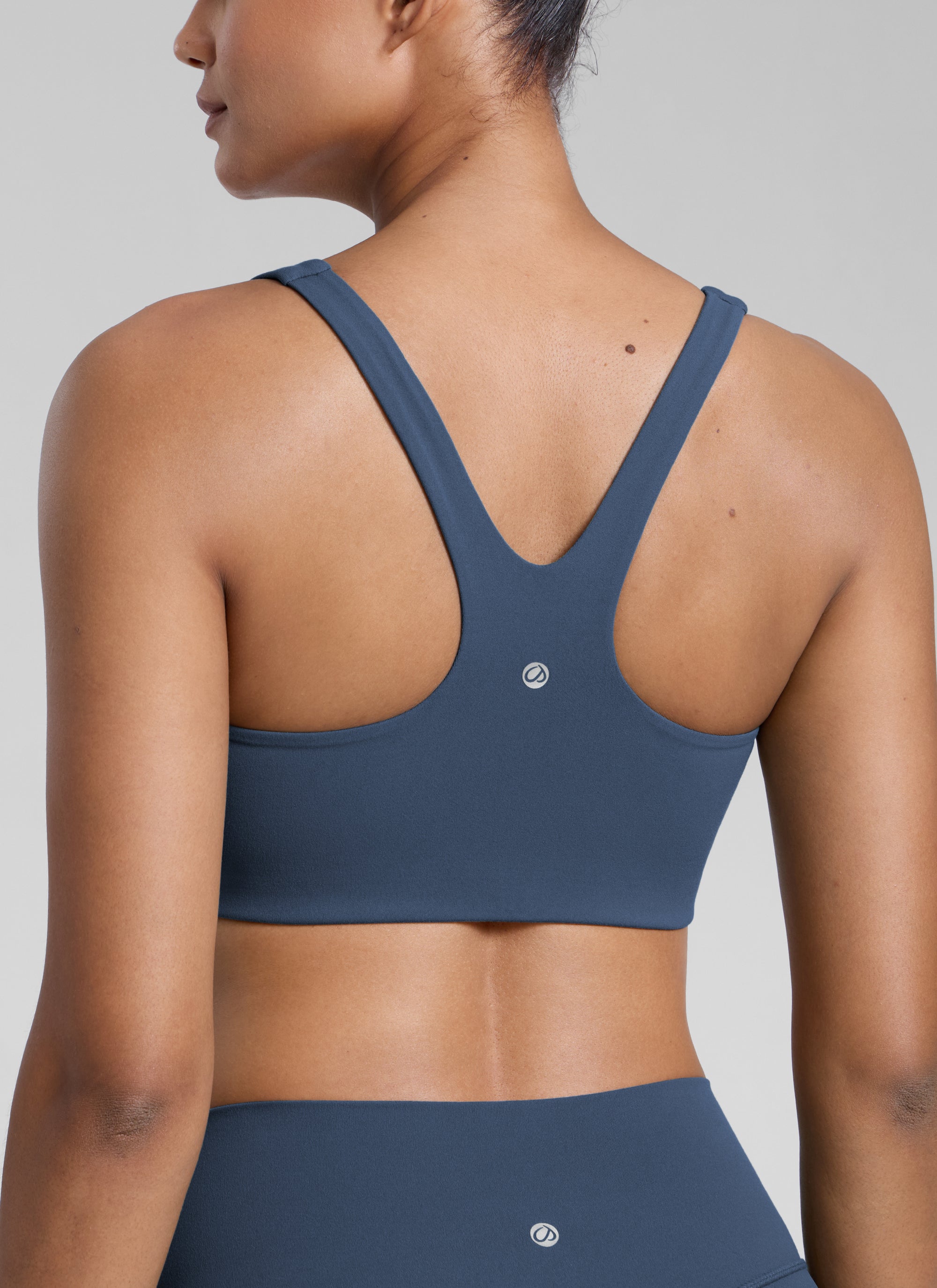 CRZ YOGA Womens Butterlift Double Lined Square Neck Yoga Sports