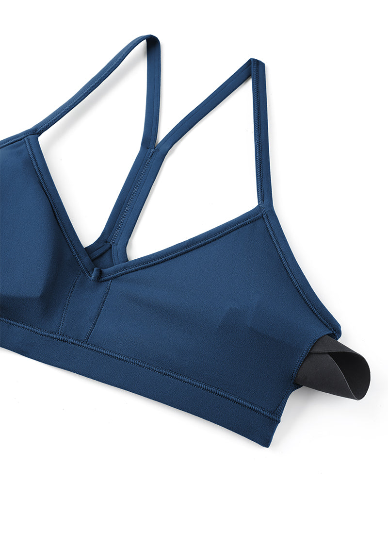 Butterluxe Ruched V Neck Sports Bra