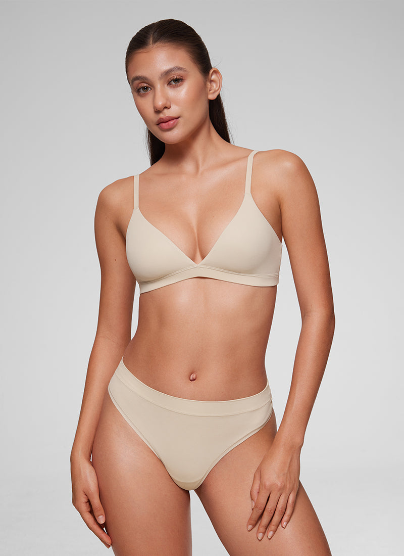 Softhold Double Lined Triangle Bralette Adjustable
