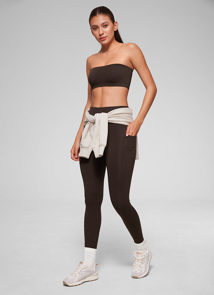 CRZ YOGA Women Softhold Double Lined Strapless Wireless  Bralettes Snow White