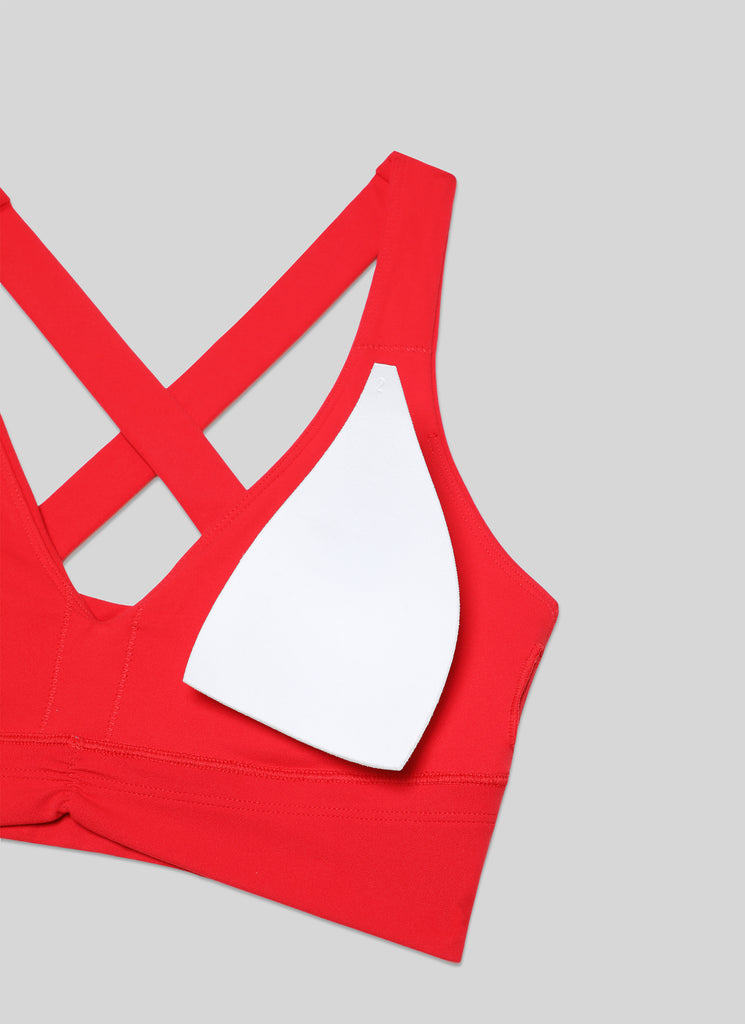 CRZ YOGA Women's Light Support Butterluxe Yoga Bra Ruched V Neck Black