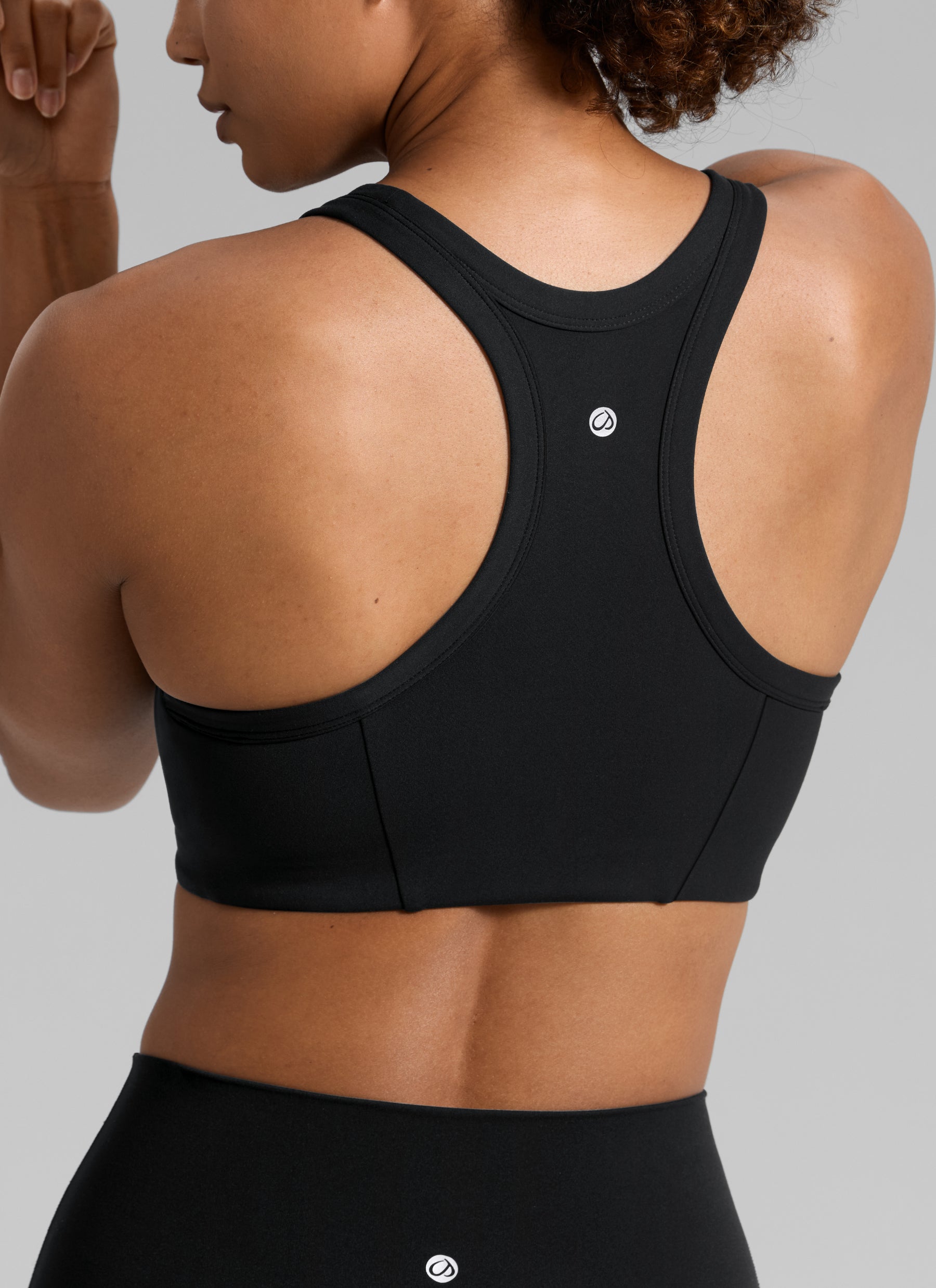 CRZ YOGA Women's Butterbreeze Training Racerback Longline Sports Bra Black