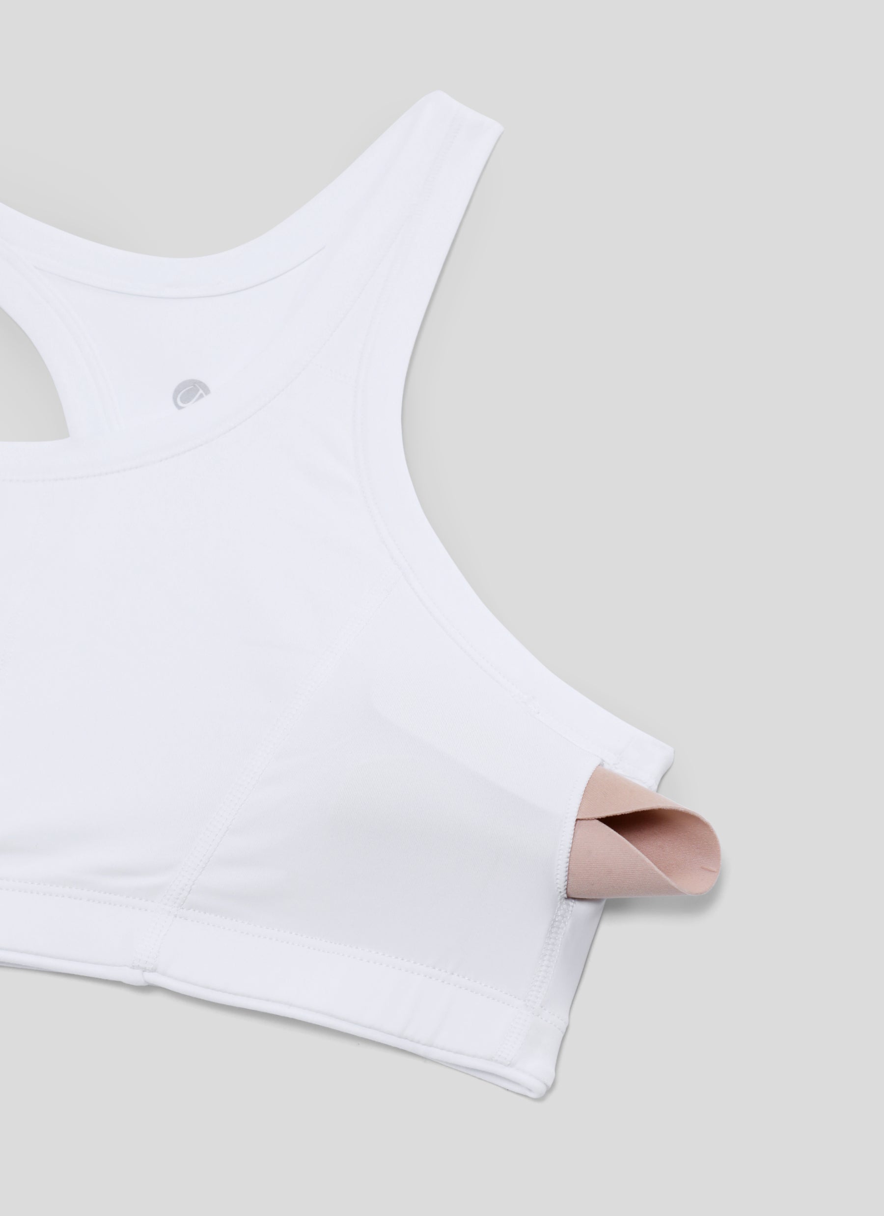 CRZ YOGA Women's Butterbreeze Training Racerback Longline Sports Bra White