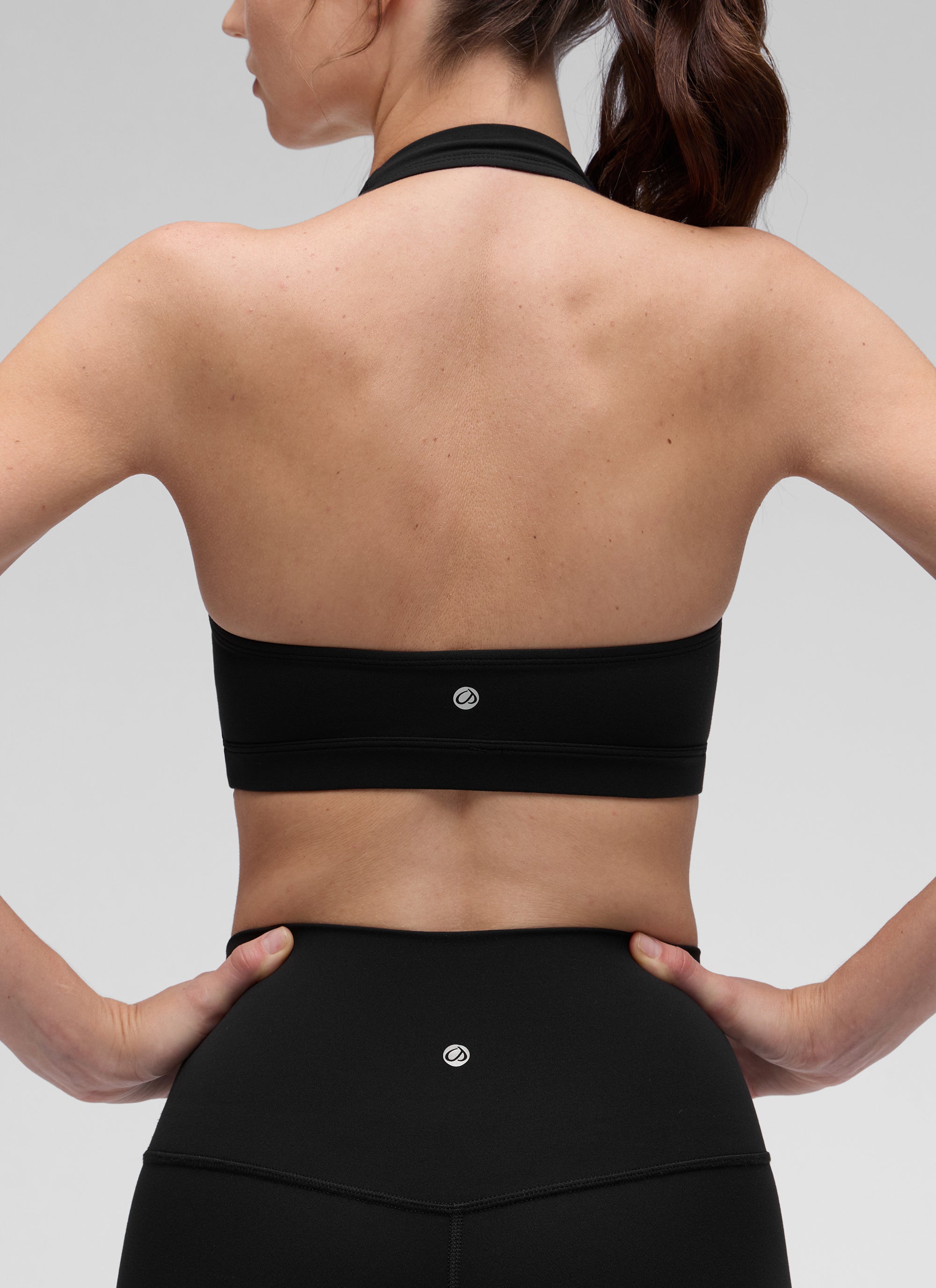 CRZ YOGA Womens Yoga Scoop Neck Padded Open Back Sports Bras Black