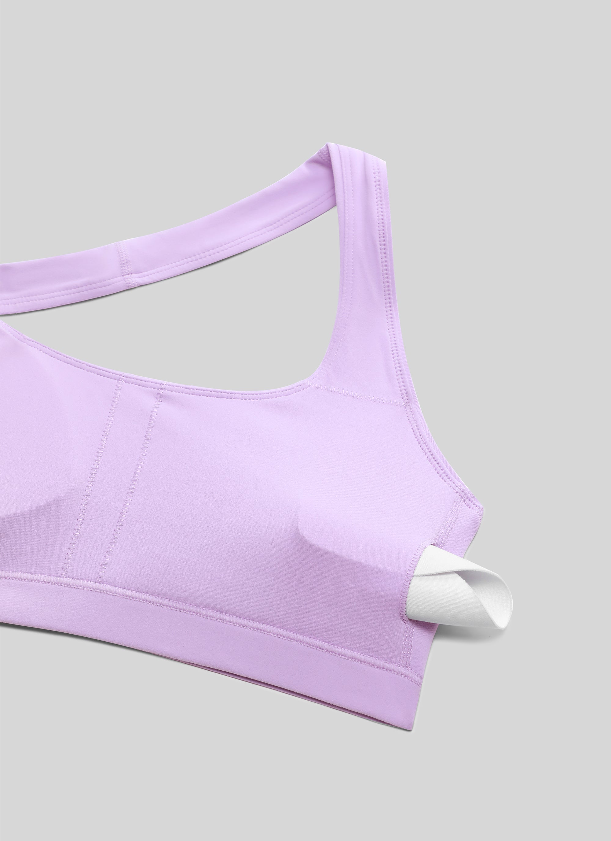 CRZ YOGA Womens Yoga Scoop Neck Padded Open Back Sports Bras Elfin Purple