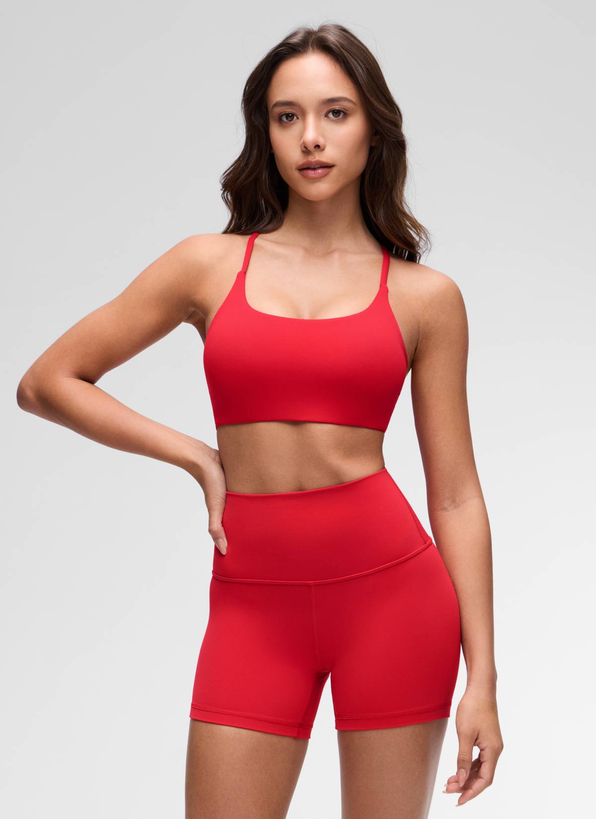 CRZ YOGA Women's Butterluxe Yoga Scoop Neck Twist Cross Back Sport