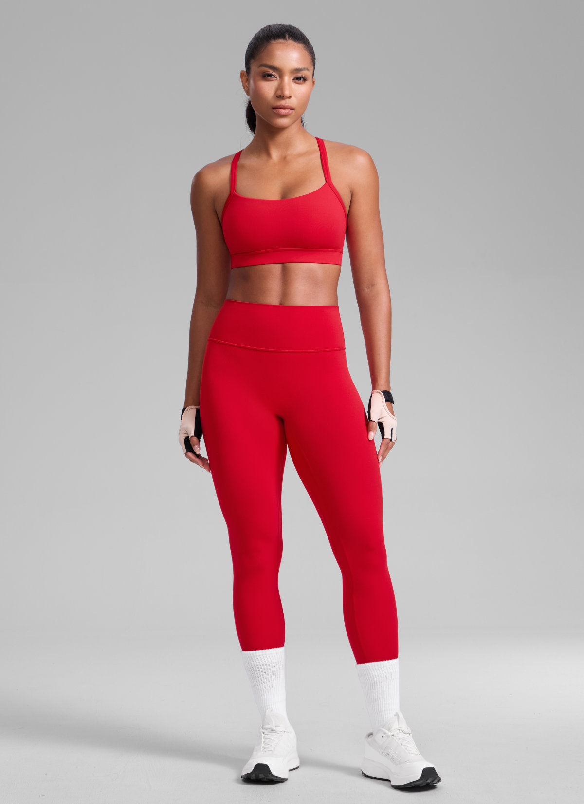 CRZ YOGA Women's Butterlift Yoga U Neck Cross Back Keyhole Sports