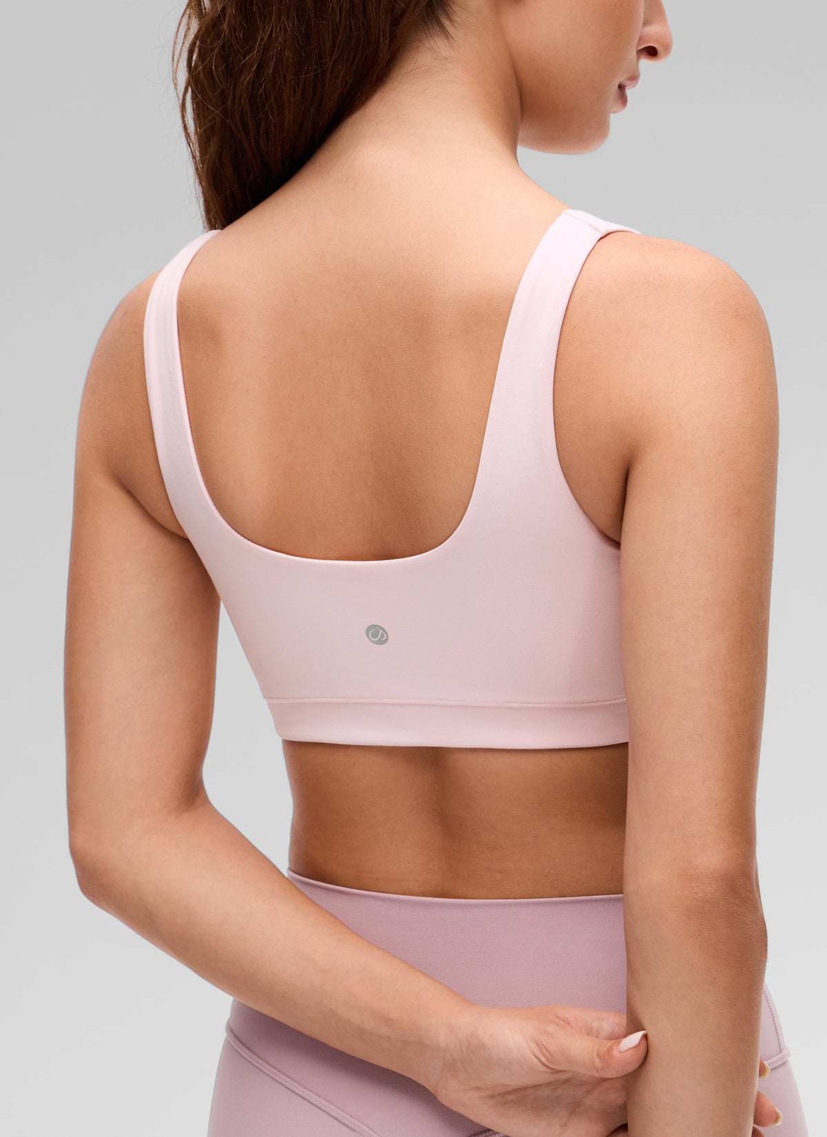 CRZ YOGA Women's Butterluxe Yoga U Back Sports Bra Light Support Strawberry Pink
