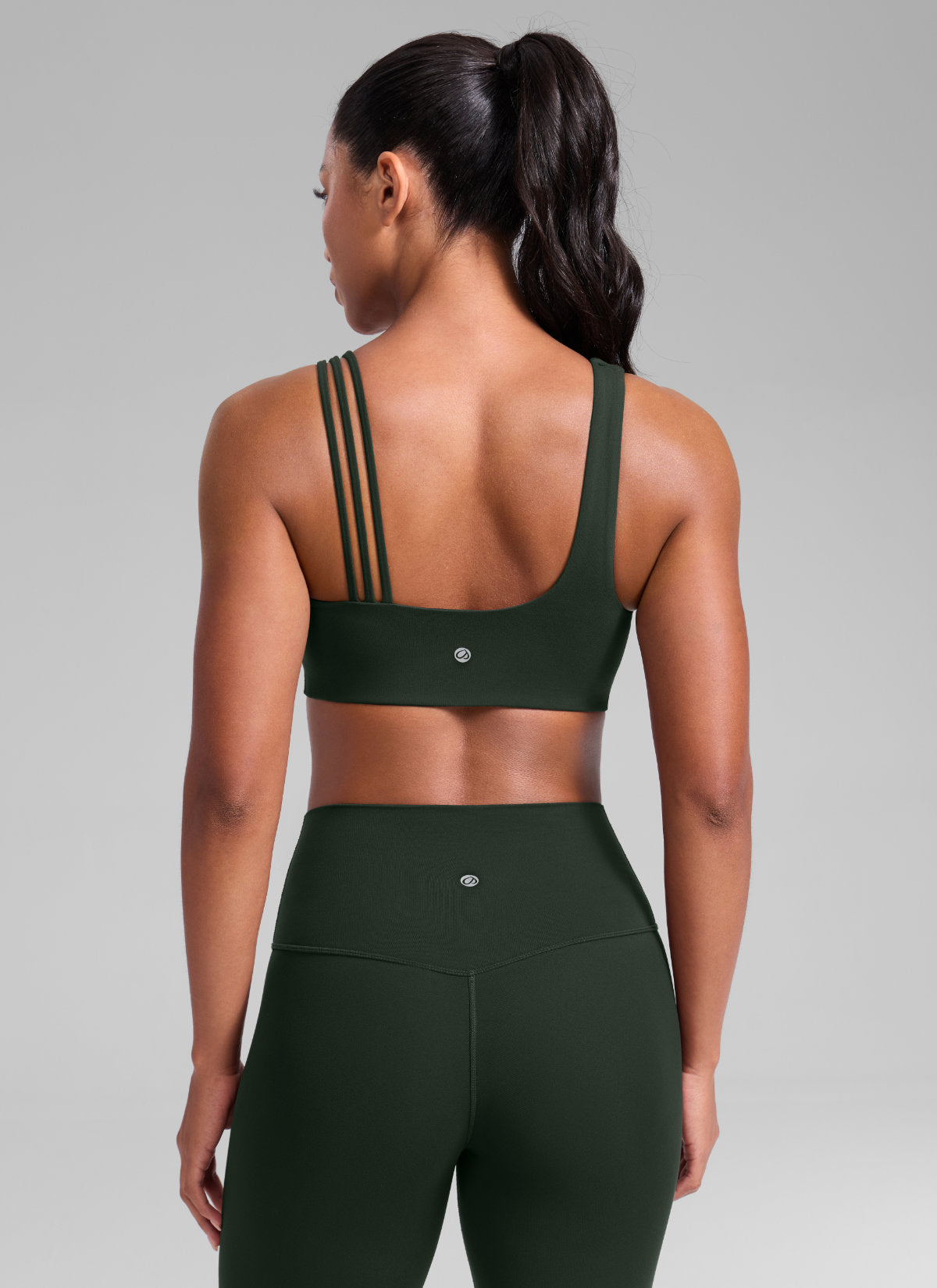 Women's Butterlift® Yoga Asymmetric Straps Sports Bra Medium Support Legend Green