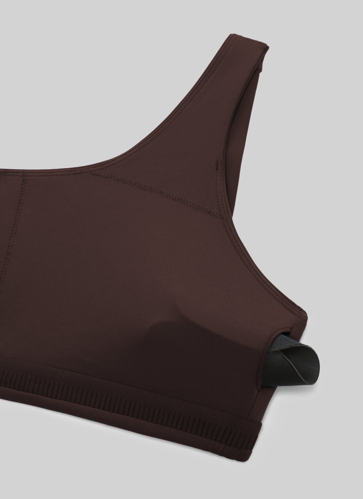 Women's Butterlift® Yoga Asymmetric Straps Sports Bra Medium Support Hot Fudge Brown