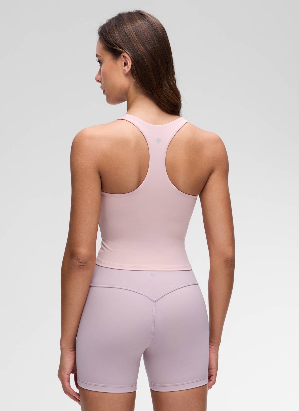 CRZ YOGA Women's Butterluxe Yoga V Neck RacerBack Built in Bra Tank Pink Haze