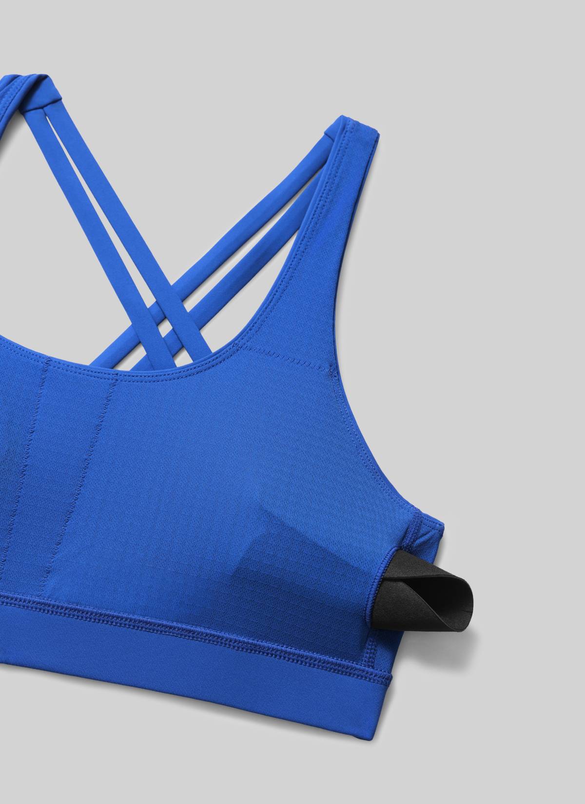 CRZ YOGA Women's Nakedfeel Training U Neck Criss Cross Back Sports Bra Waves Blue @model_info:NEW