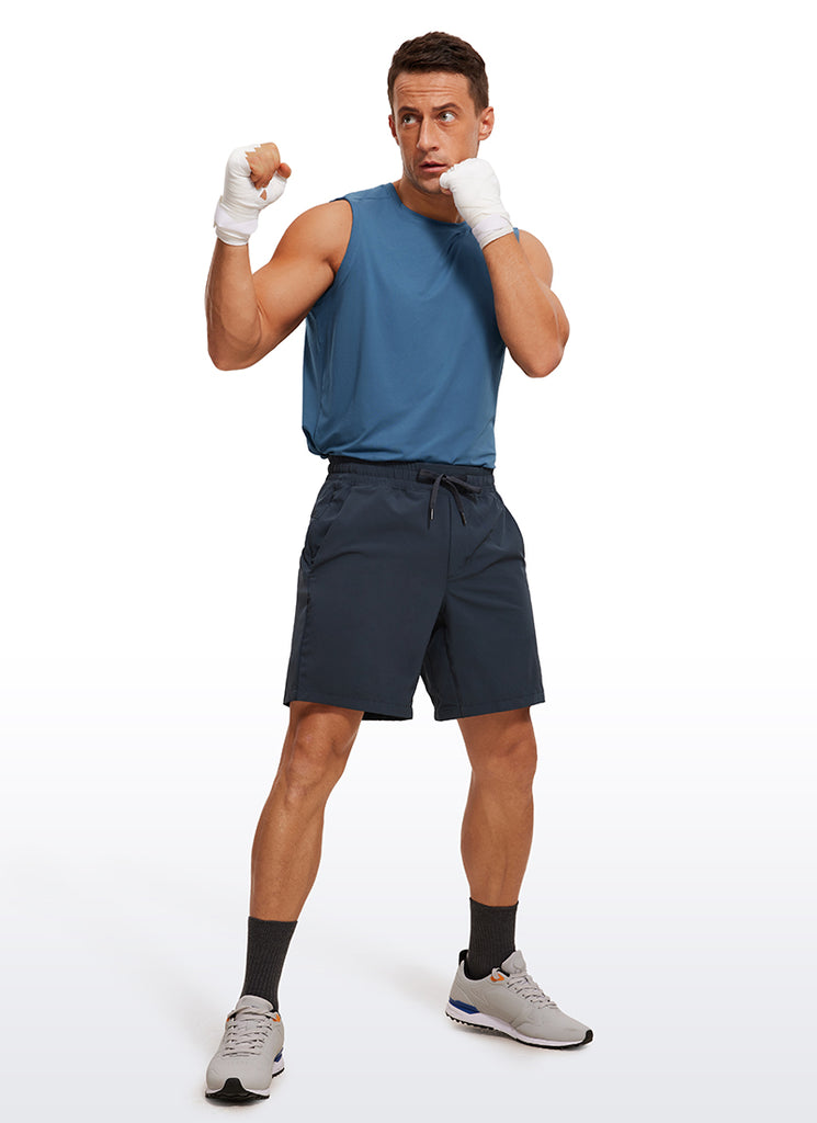 CRZ YOGA Men's Stretchy Workout Classic Fit Tank Tops Sleeveless White