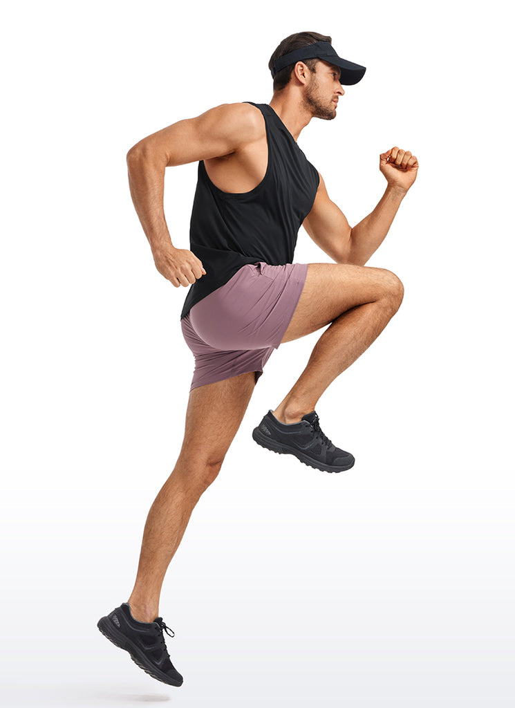 CRZ YOGA Men's Stretchy Lightweight Workout Classic Fit Tank Tops Sleeveless Black