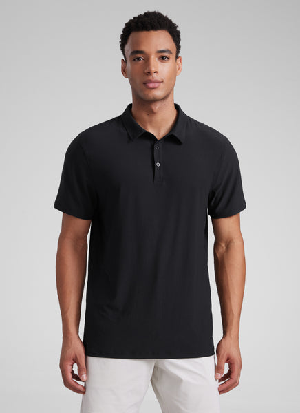 ぐ*ん様 DAYDREAM SWEAT POLO BLACK Mサイズ OVY CRZ YOGA Men's Cloudweight Moisture Wicking Polo Short Sleeve