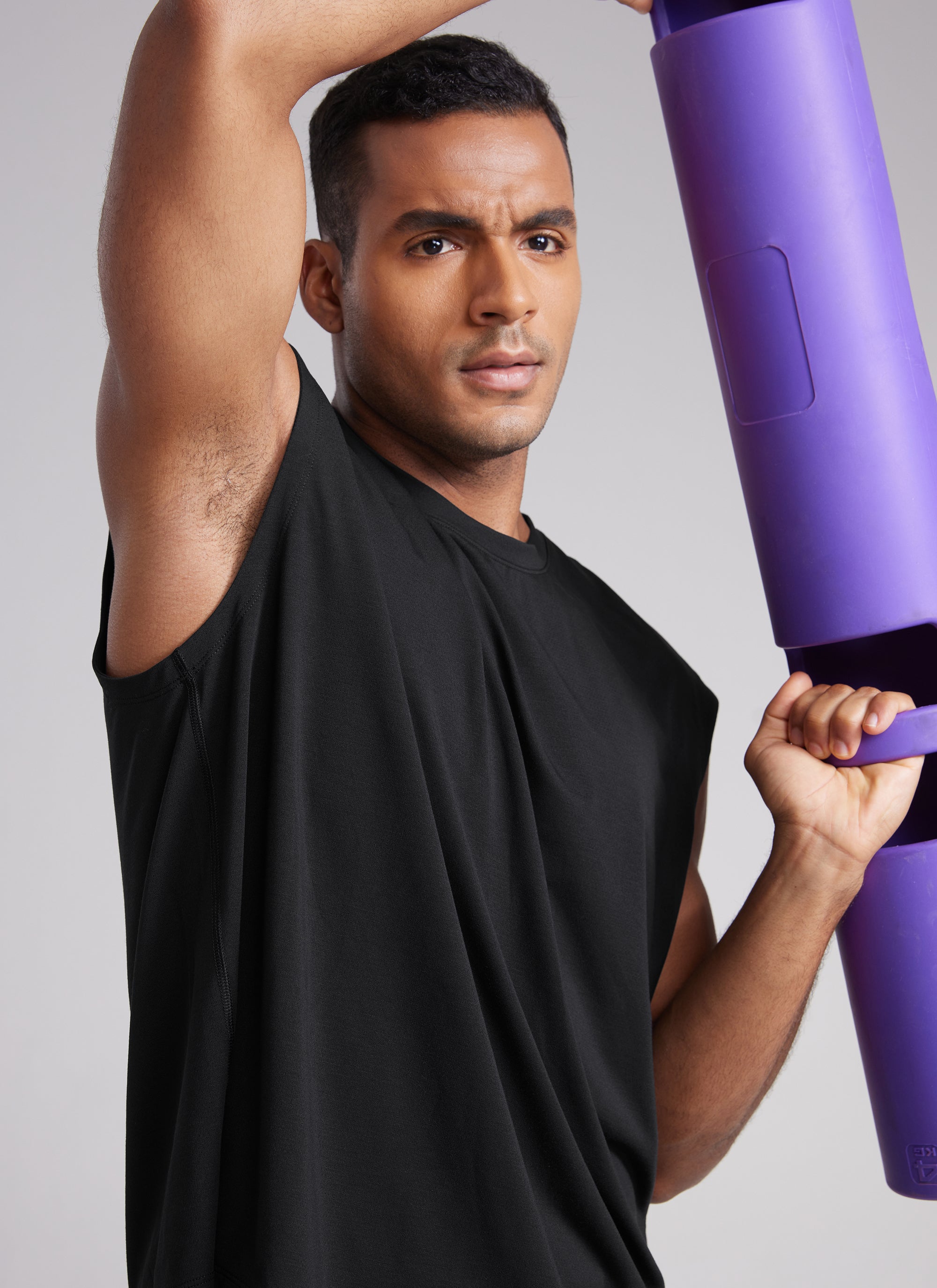CRZ YOGA Men's Mesh Quick Dry Workout Relaxed Fit Tank Tops