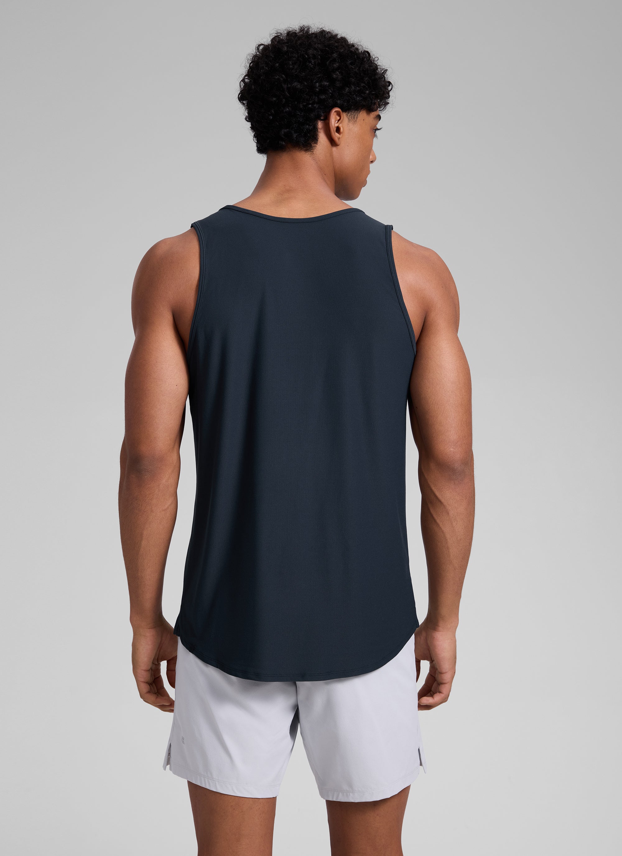CRZ YOGA Men's Train Classic Fit Quick Dry Sleeveless Tank True Navy