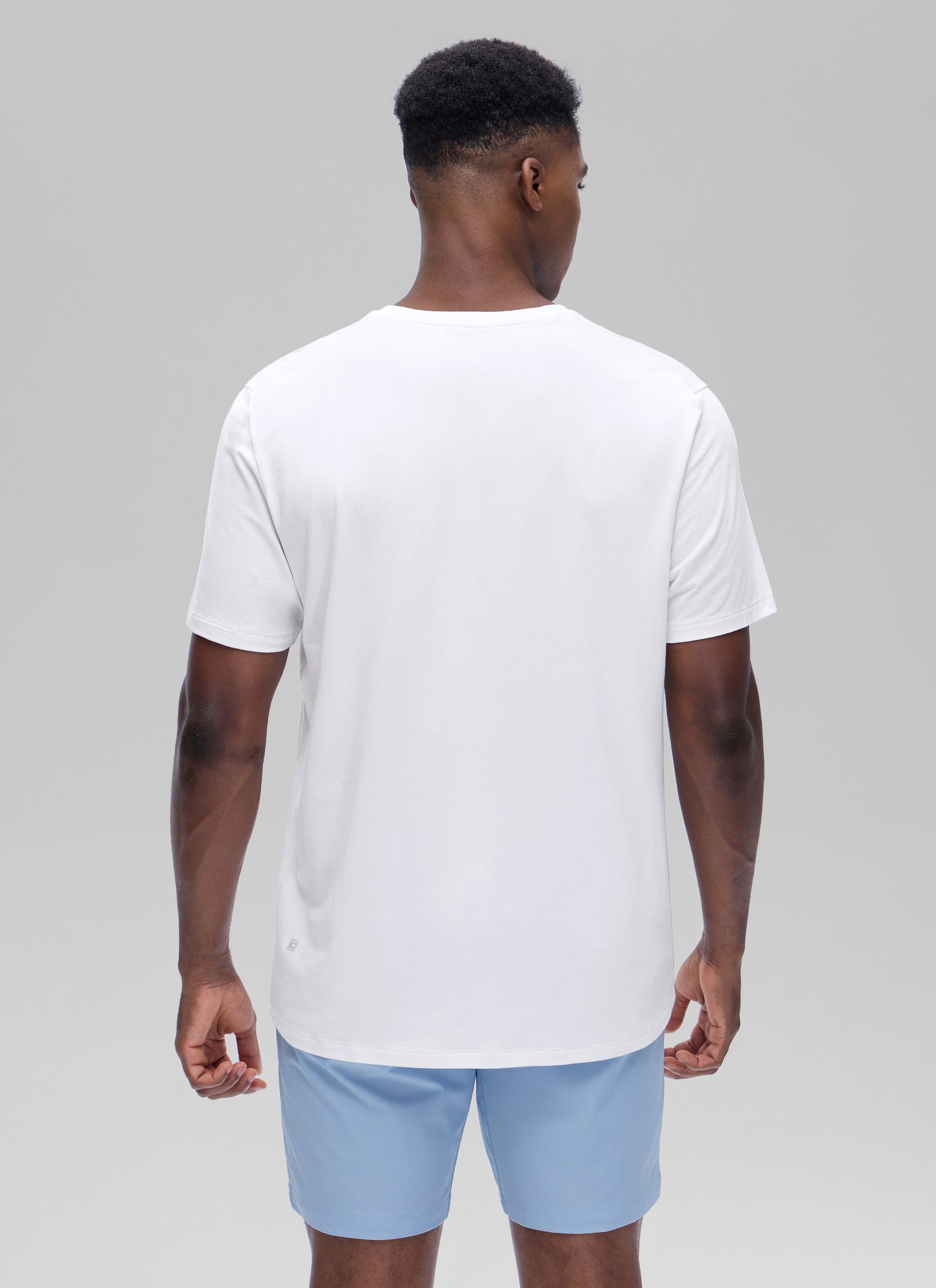 CRZ YOGA Men's Casual Classic Fit Shirts Pima Cotton Short Sleeves White