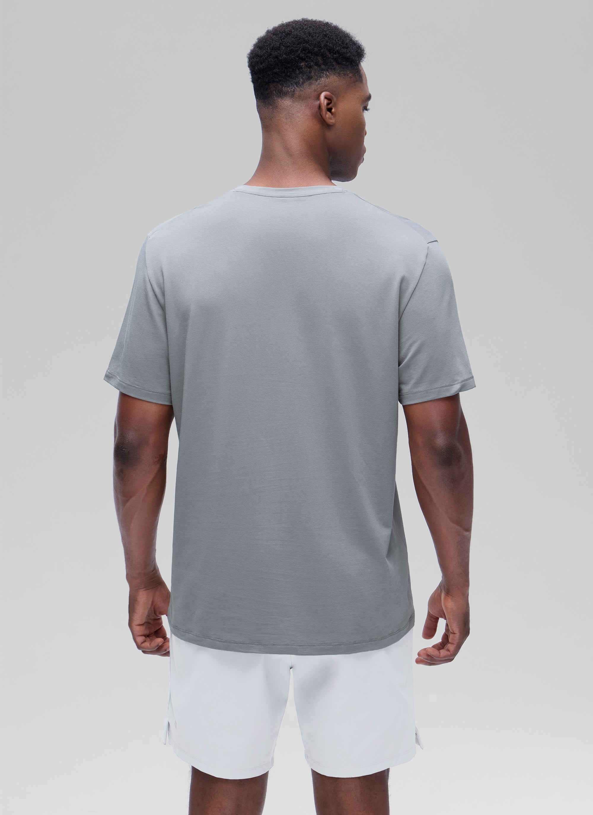 CRZ YOGA Men's Casual Classic Fit Shirts Pima Cotton Short Sleeves White