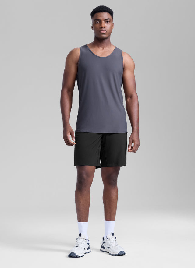 CRZ YOGA Men's Train Relaxed Fit Feathery-Fit Linerless Shorts 9'' Black