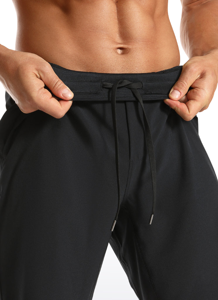 CRZ YOGA Men's Train Run Classic Fit Feathery-Fit Lined Shorts 9'' Black