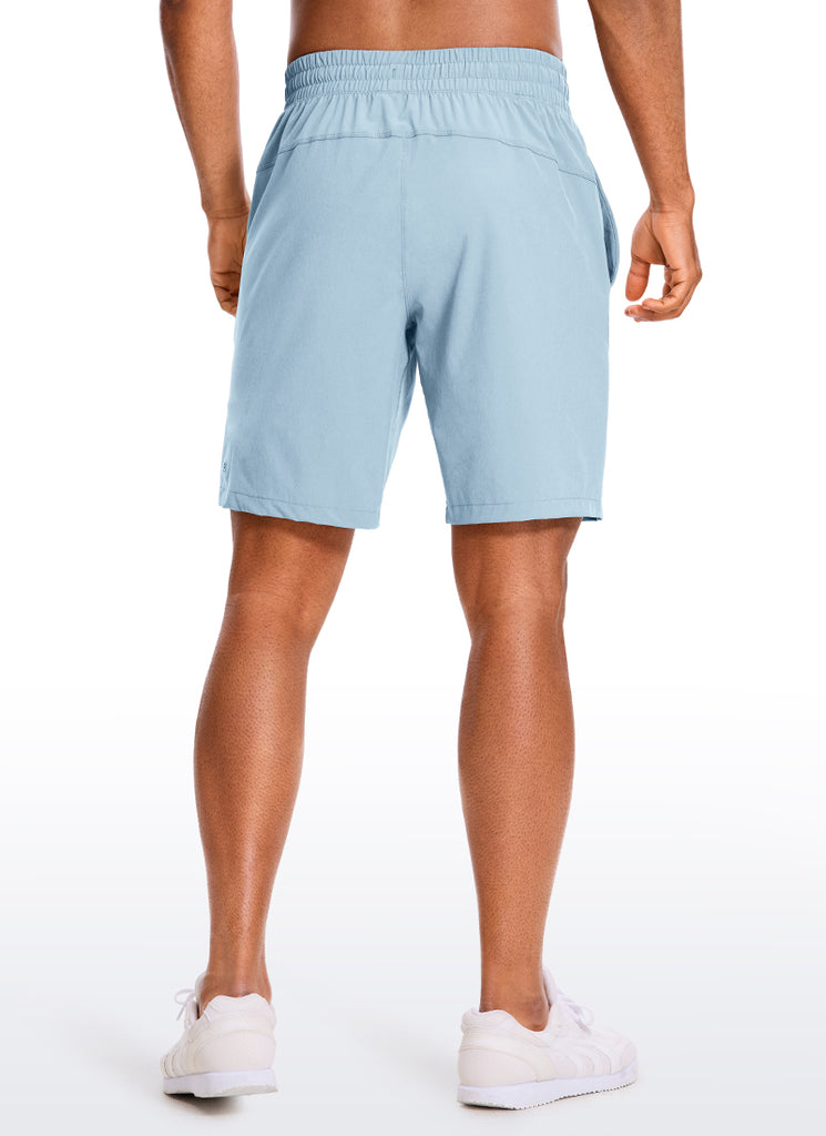 CRZ YOGA Men's Train Run Classic Fit Feathery-Fit Lined Shorts 9'' Dark Olive