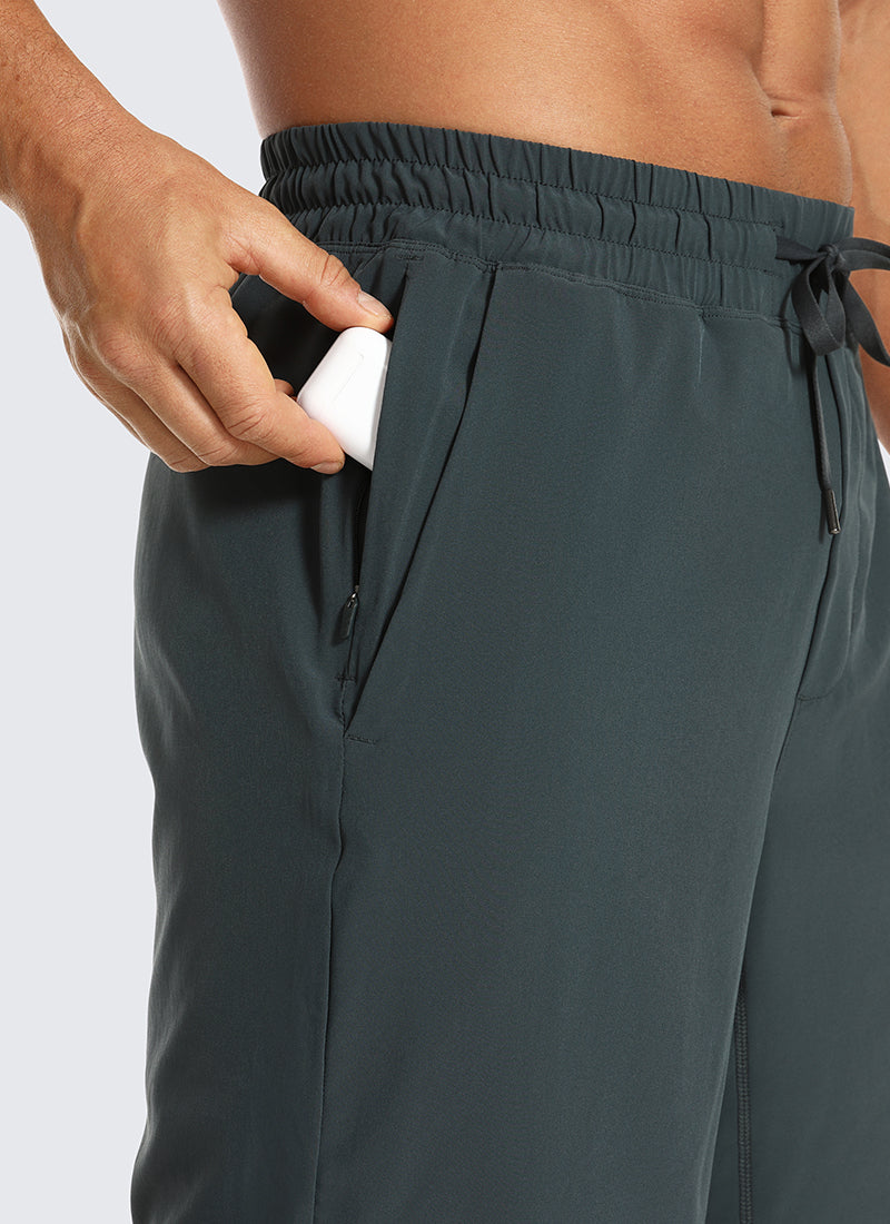 CRZ YOGA Men's Train Run Classic Fit Feathery-Fit Lined Shorts 9'' Melanite