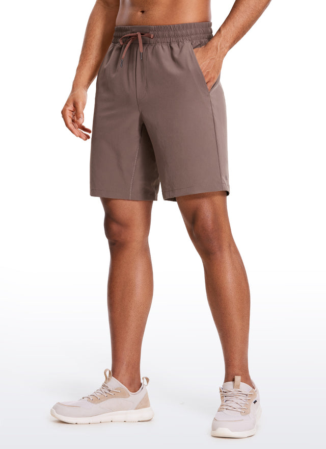 CRZ YOGA Men's Train Run Classic Fit Feathery-Fit Lined Shorts 9'' True Navy