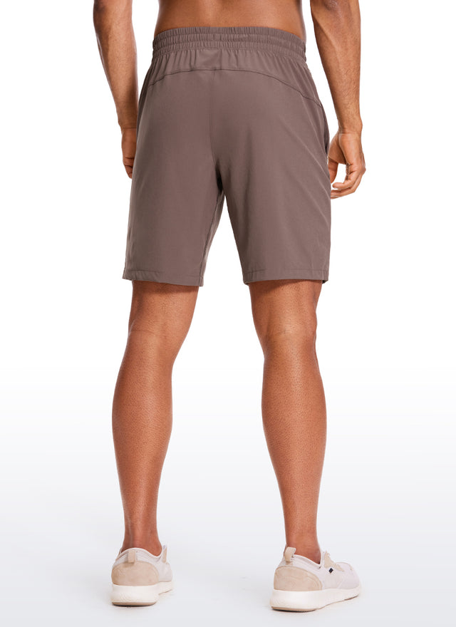 CRZ YOGA Men's Train Run Classic Fit Feathery-Fit Lined Shorts 9'' True Navy