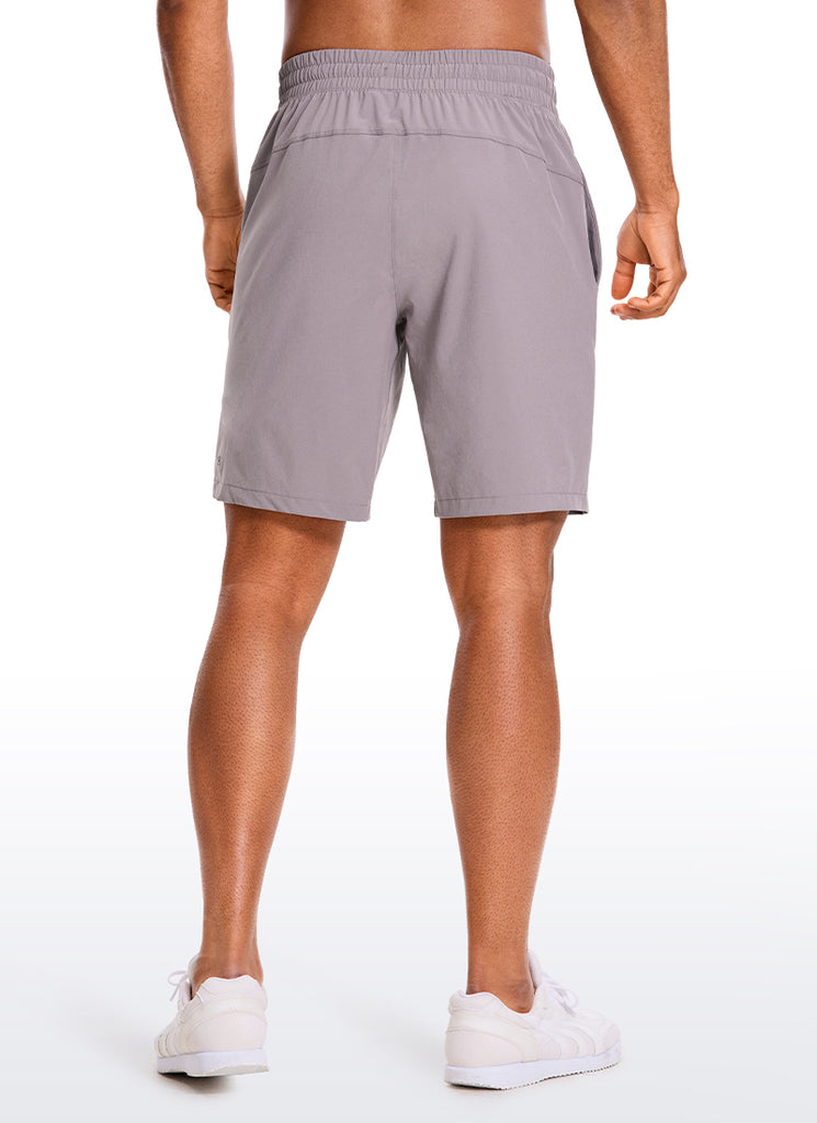 CRZ YOGA Men's Train Run Classic Fit Feathery-Fit Lined Shorts 9'' Lunar Rock