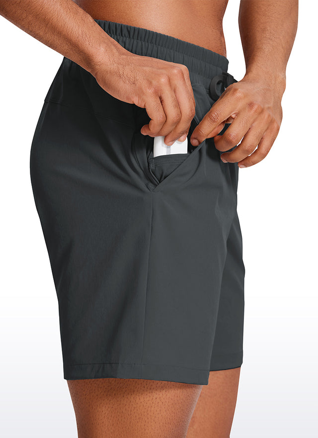 CRZ YOGA Men's Train Classic Fit Feathery-Fit Linerless Shorts 7'' Electric Blue