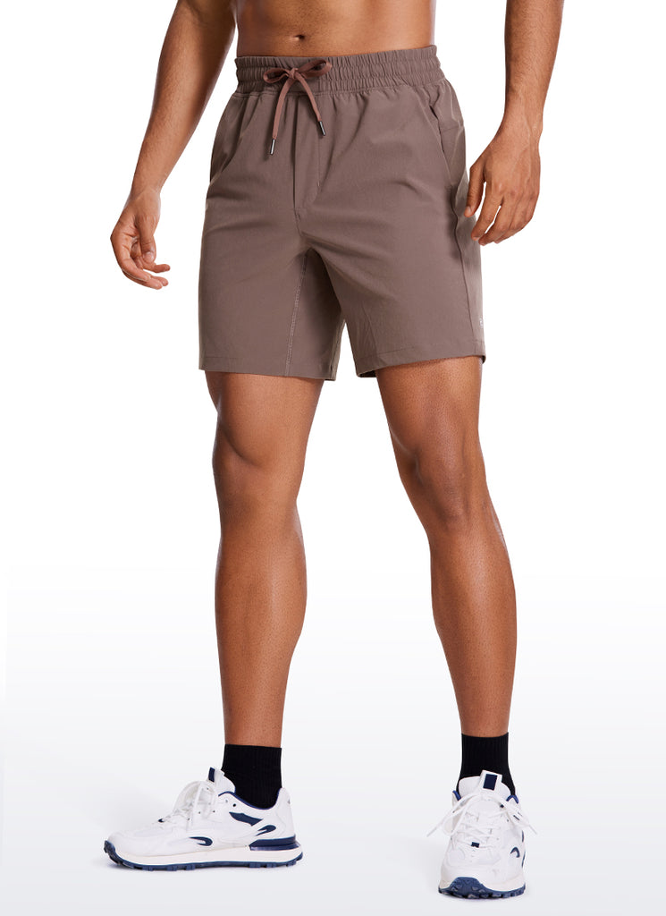CRZ YOGA Men's Train Classic Fit Feathery-Fit Linerless Shorts 7'' Melanite