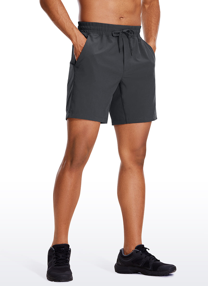 CRZ YOGA Men's Train Run Classic Fit Feathery-Fit Lined Shorts 7