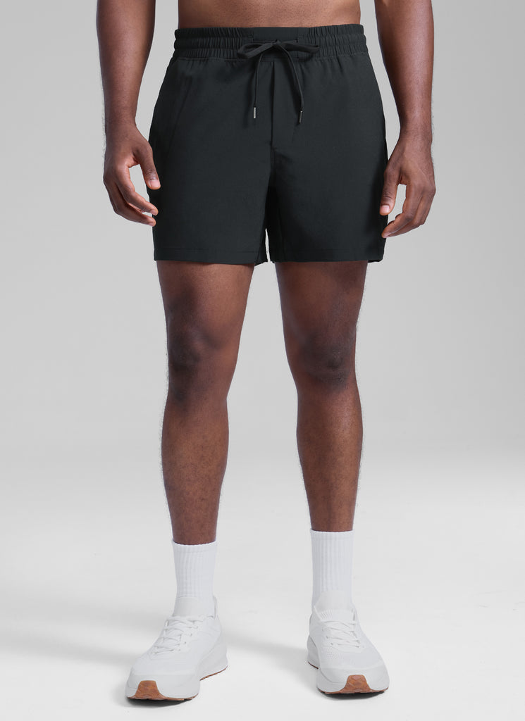 CRZ YOGA Men's Running Feathery-Fit Workout Linerless Shorts 5'' Black