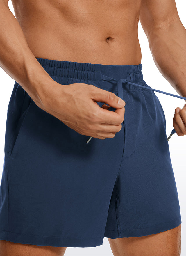 CRZ YOGA Men's Running Feathery-Fit Workout Linerless Shorts 5'' Electric Blue