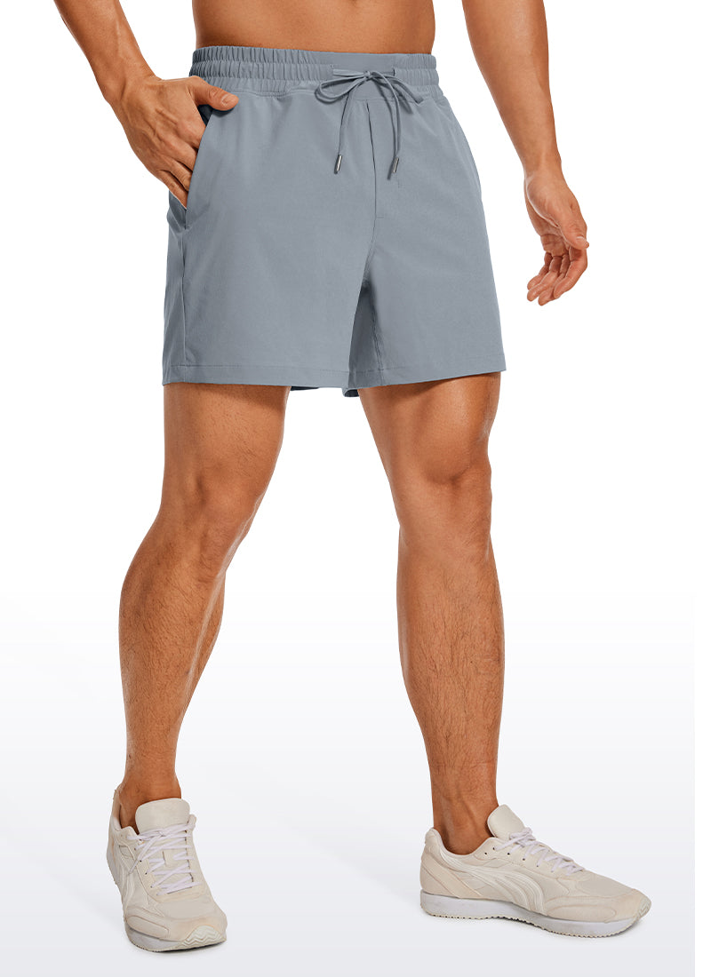 CRZ YOGA Men's Running Feathery-Fit Workout Linerless Shorts 5'' Electric Blue