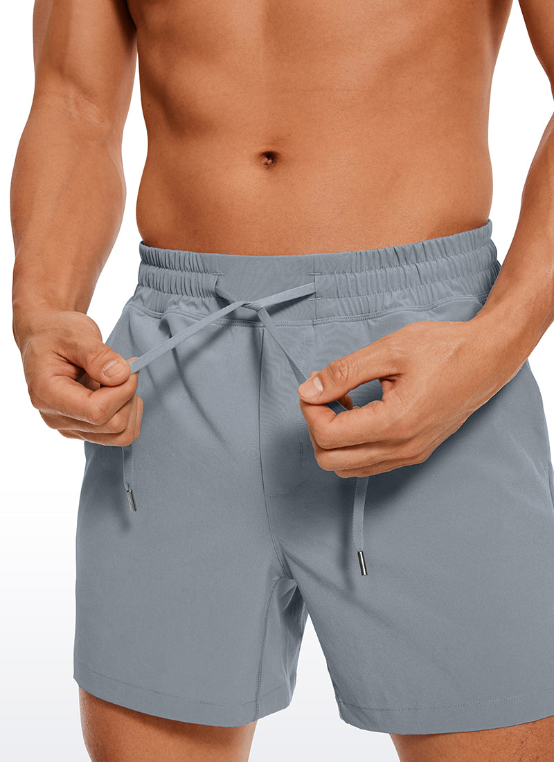 CRZ YOGA Men's Running Feathery-Fit Workout Linerless Shorts 5'' Electric Blue