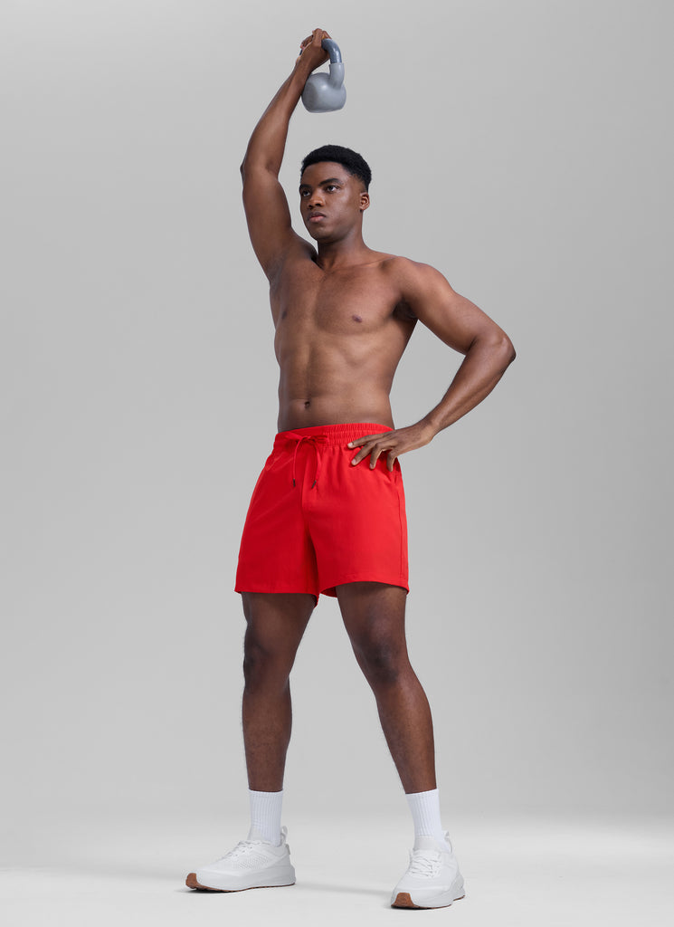 CRZ YOGA Men's Running Feathery-Fit Workout Linerless Shorts 5'' Dark Carbon