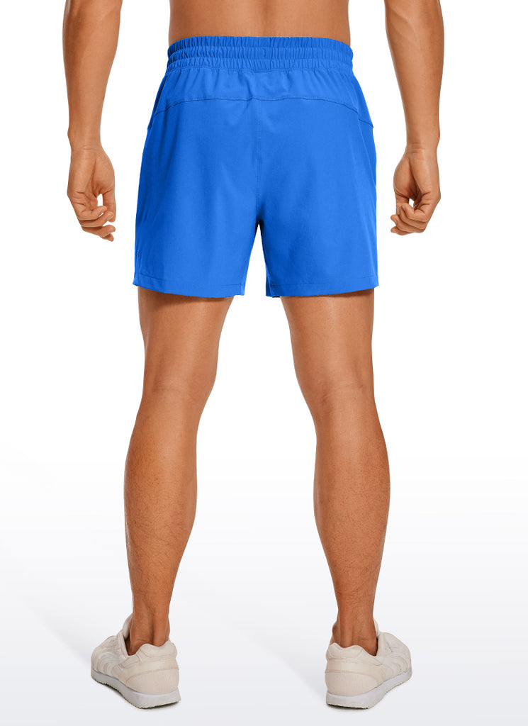 CRZ YOGA Men's Running Feathery-Fit Workout Linerless Shorts 5'' Deep Red