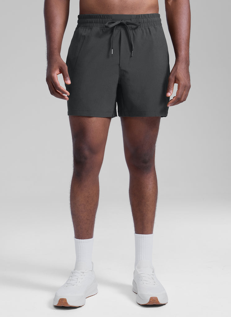 CRZ YOGA Men's Running Feathery-Fit Workout Linerless Shorts 5'' Ink Gray