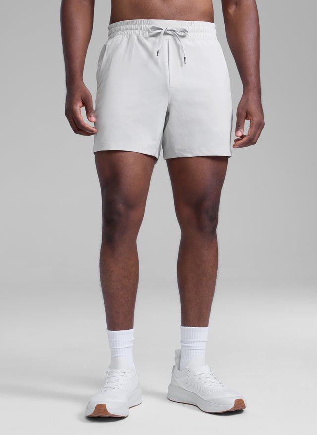 CRZ YOGA Men's Running Feathery-Fit Workout Linerless Shorts 5'' Deep Red