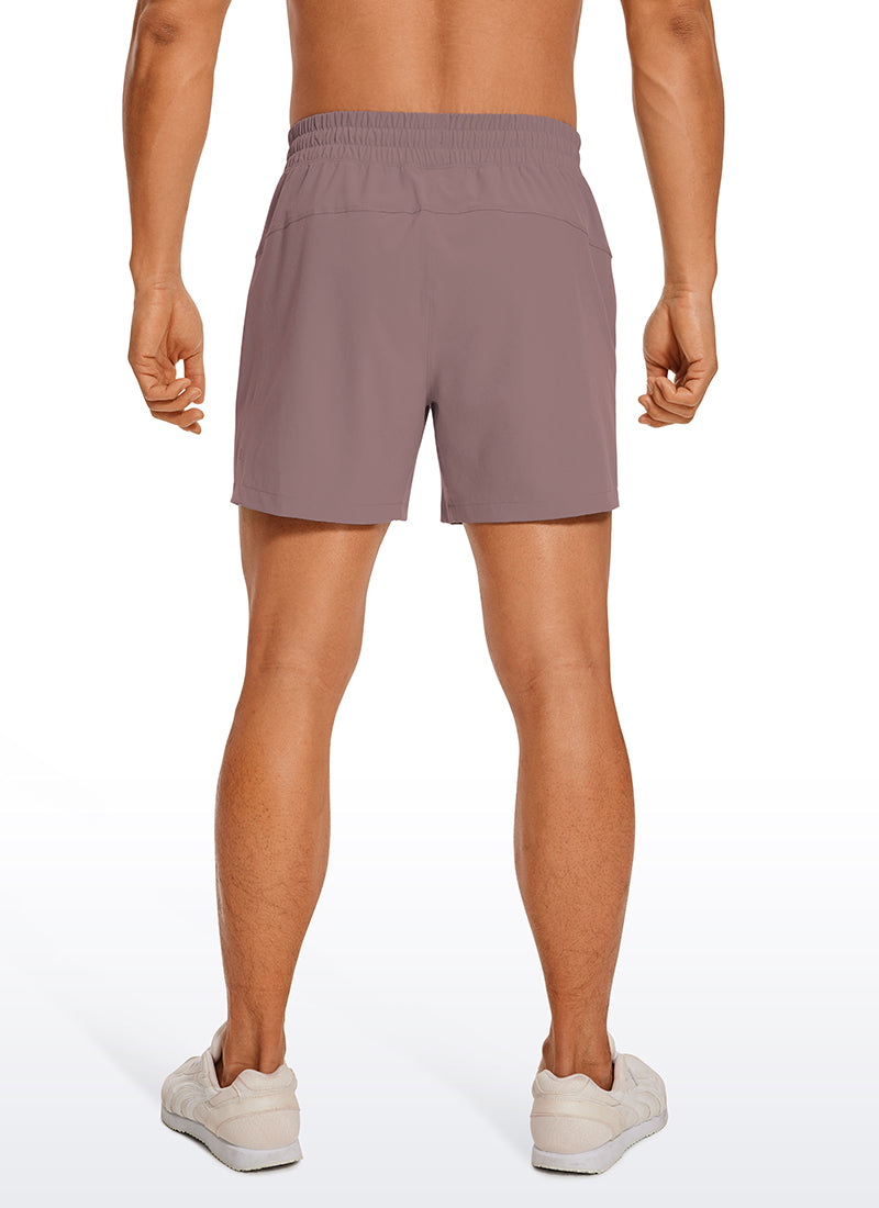 CRZ YOGA Men's Running Feathery-Fit Workout Linerless Shorts 5'' Mauve